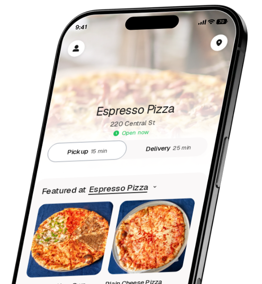 Espresso Pizza app preview